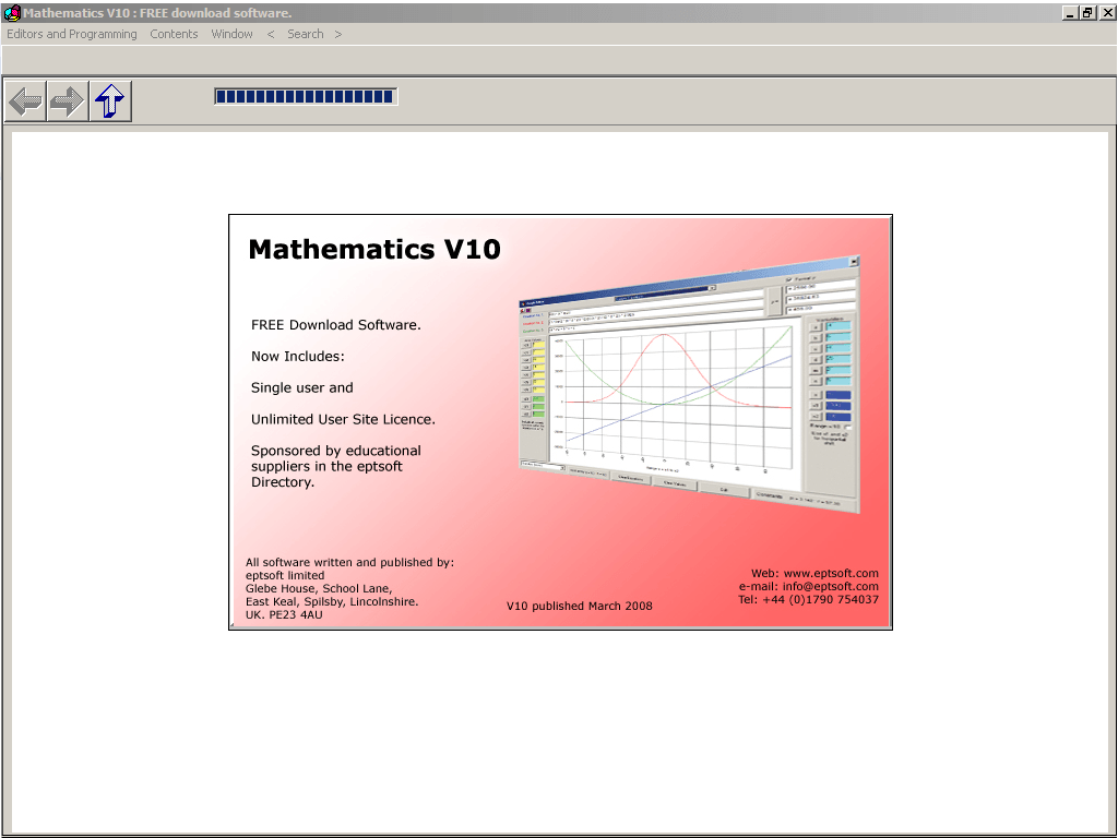 Math V10 Landing Window