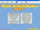 Math ActivityMaker- Skills