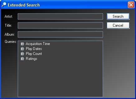 Extended Search window