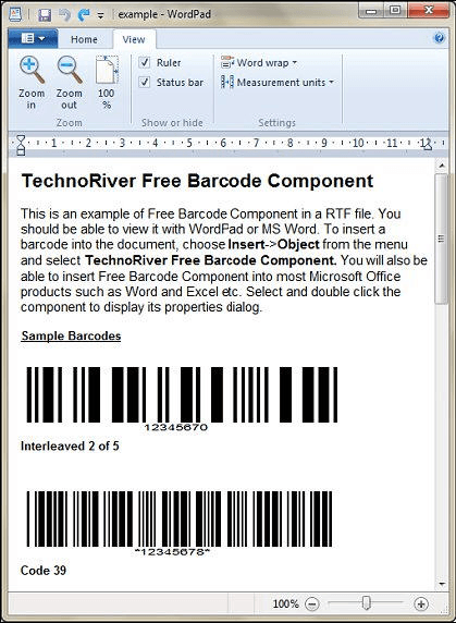 Technoriver Free Barcode