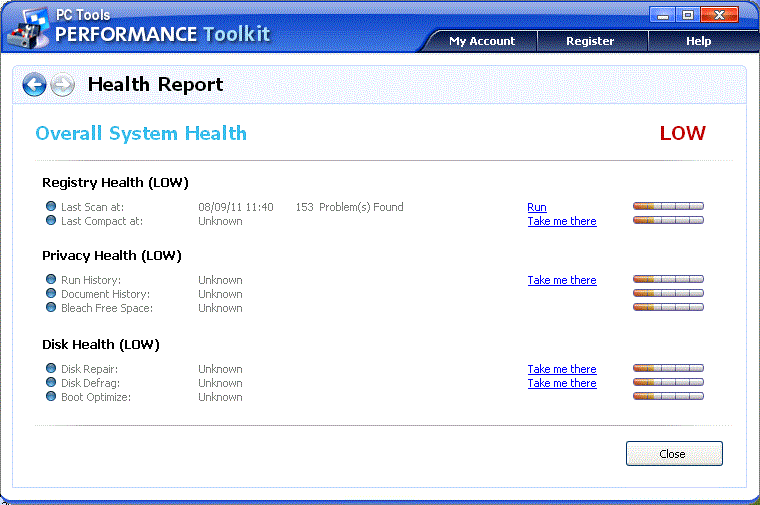 System Health Report