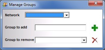 Manage Groups window
