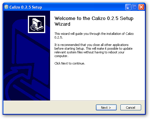 Installation wizard