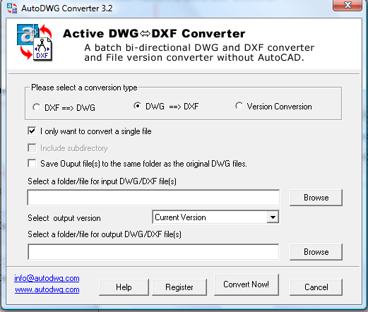 DWG to DXF