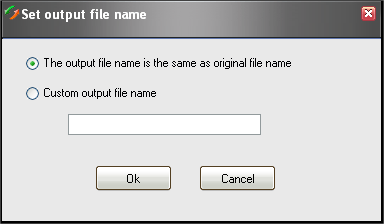 Output File Name Configuration