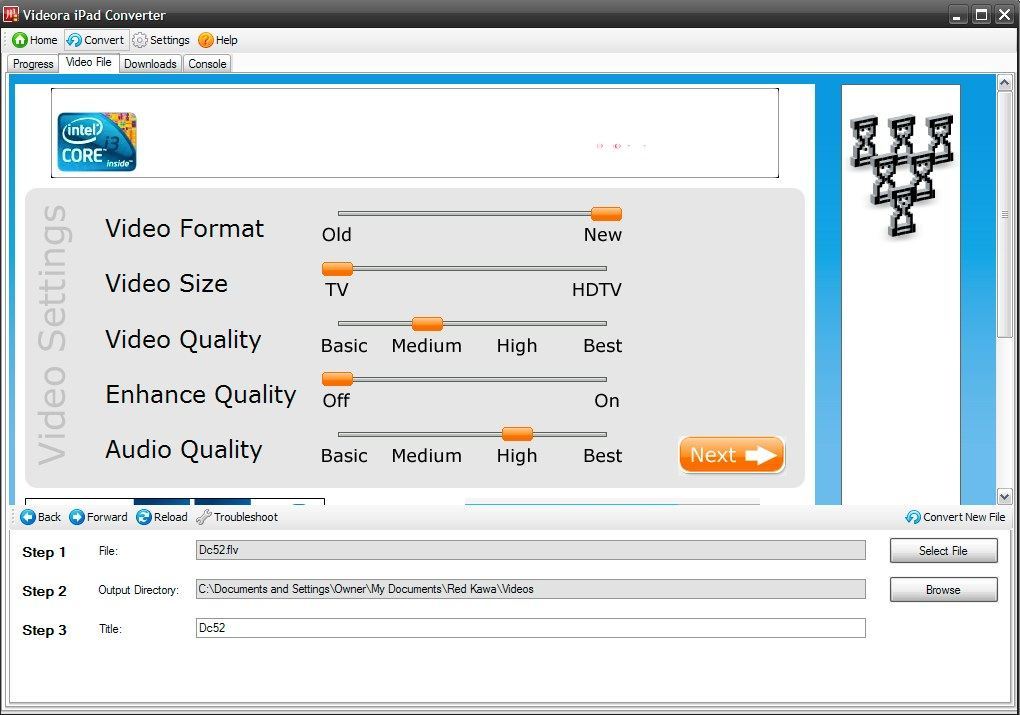 Conversion settings