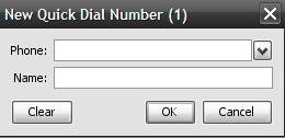 New quick dial number