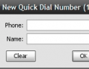 New quick dial number