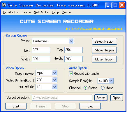 Cute Screen Recorder Free Version