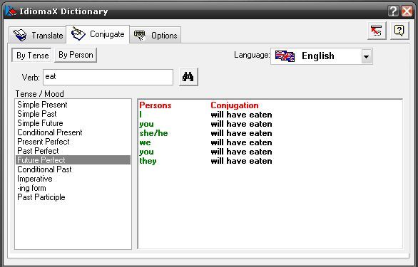 English verb conjugation