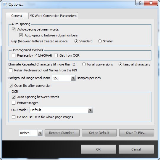 Settings Window