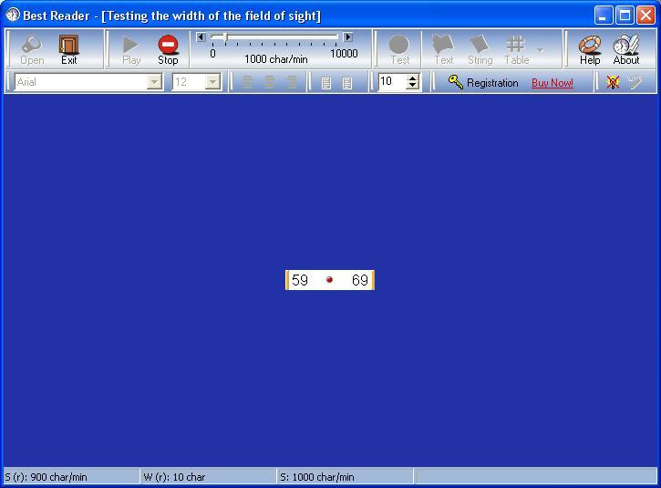 Testing the Width of the Field of Sight