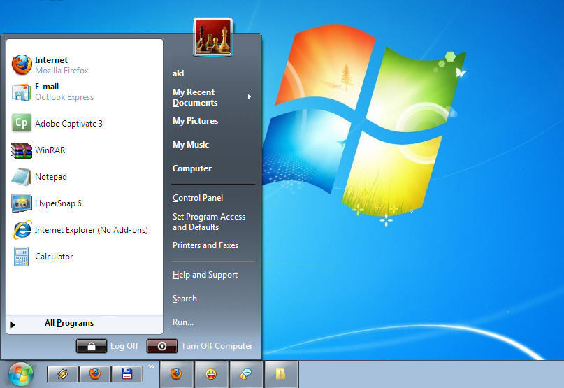 Start Menu (after SevenMizer)