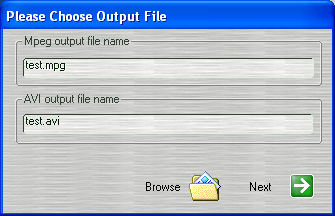 Choosing output file