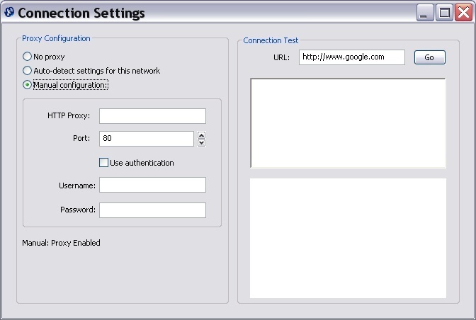 Connection Settings