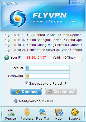 FlyVPN General View