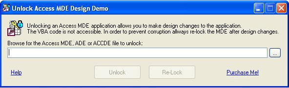 Unlock Access MDE Design