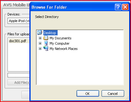 browse for folder