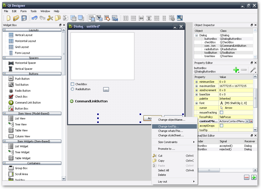 QT designer, an excellent IDE for QT