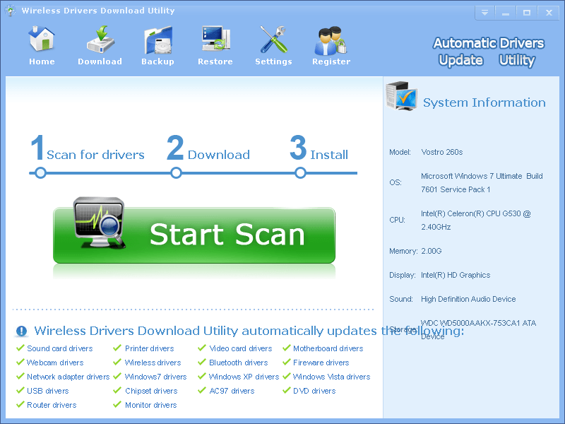 Wireless Drivers Download Utility