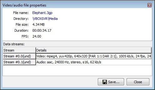 Video/Audio File Properties