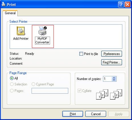 Installed printer driver