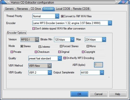 Encoder Configuration