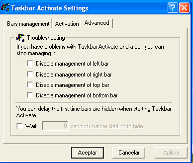 Advanced settings