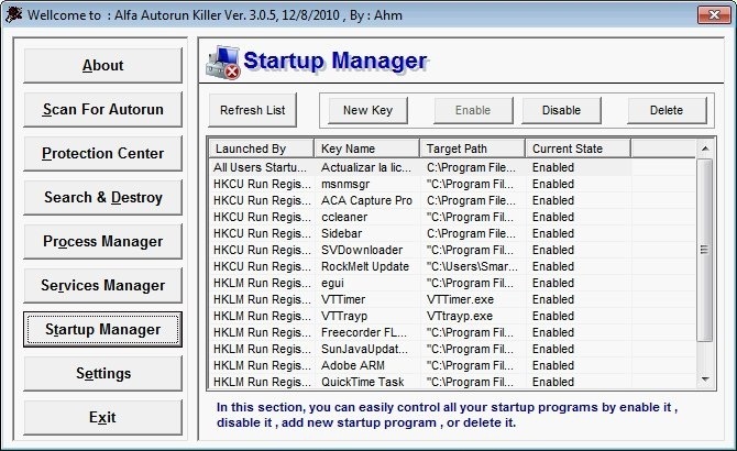 Startup Manager