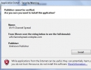 Application Install - Security Warning
