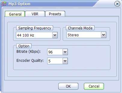 Mp3 options