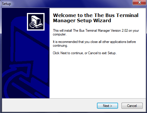 The Bus Terminal Manager SetUp