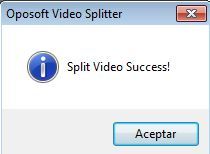 Split video success