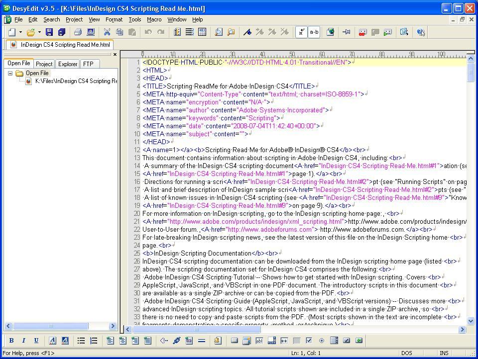 HTML Editor with Syntax Highlighting