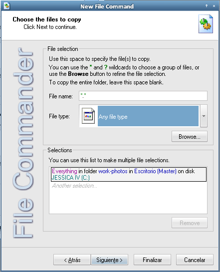 File Command Creation Wizard, Step #4.