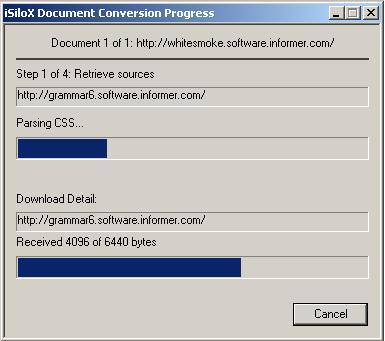 IsiloX Document Conversion Progress