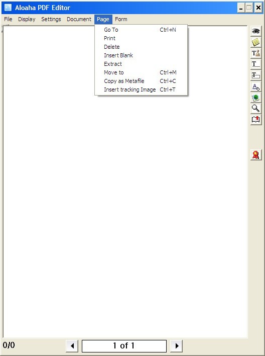 Page Menu Window