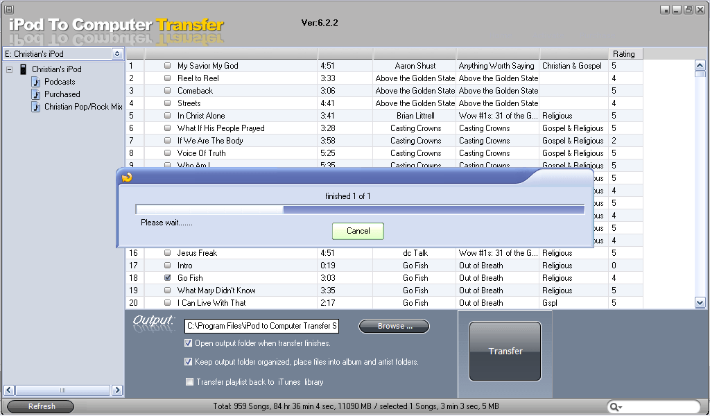 File being transferred