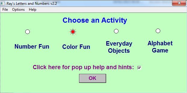 Choosing an activity