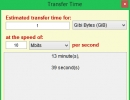 Estimated transfer time of a 1GiB file at a speed of 256Kbps