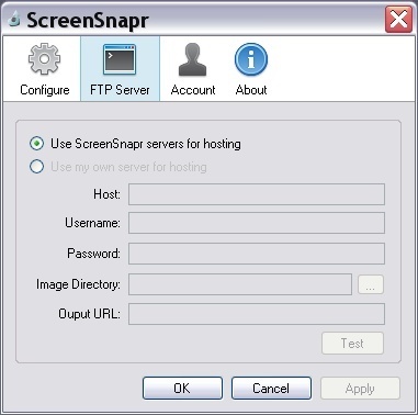 FTP Server tab