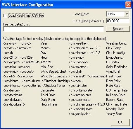 VWS interface configuration