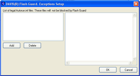 Exceptions Screen