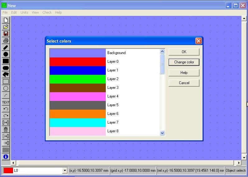 Select layers colors