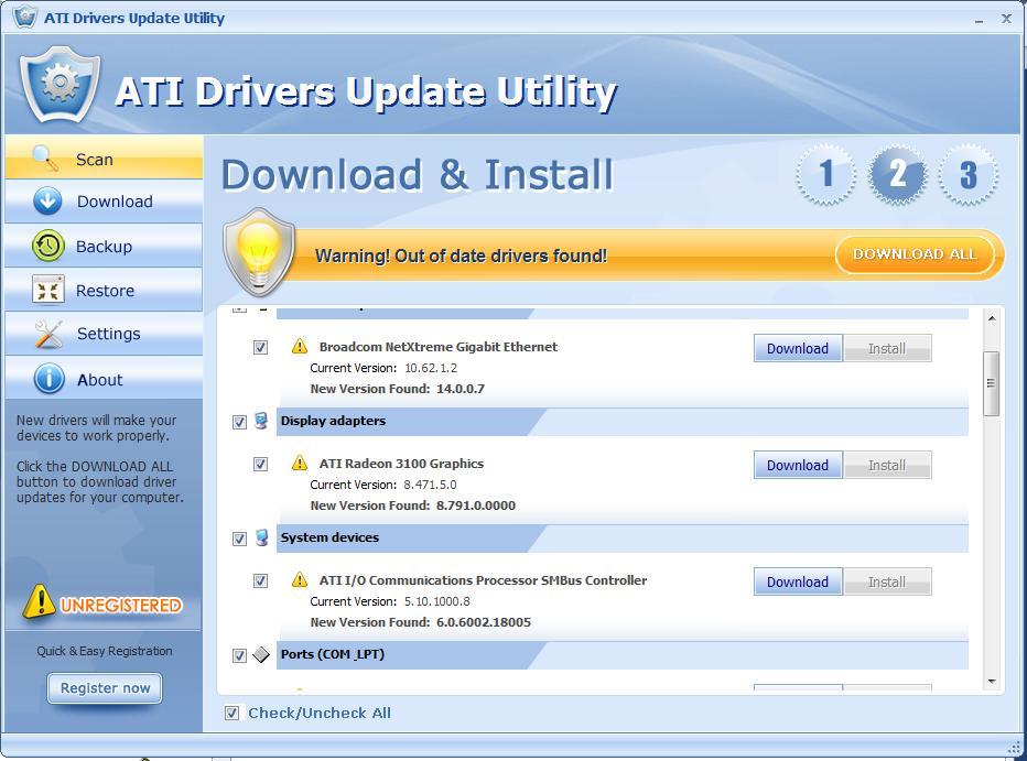 Download drivers
