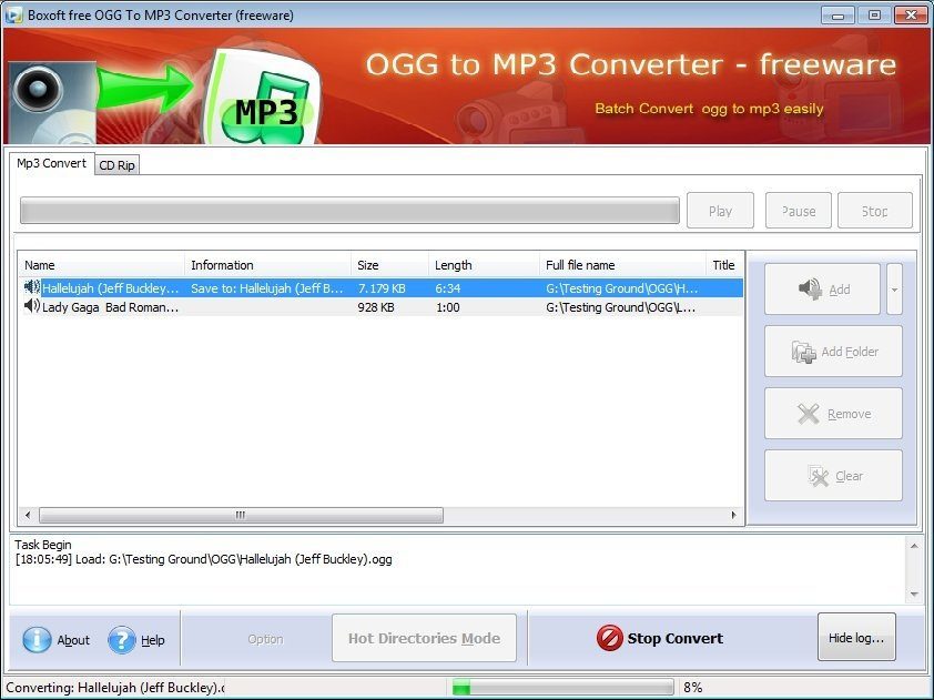 Converting OGG Files