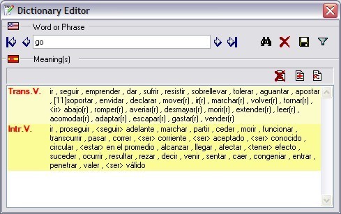 Dictionay editor