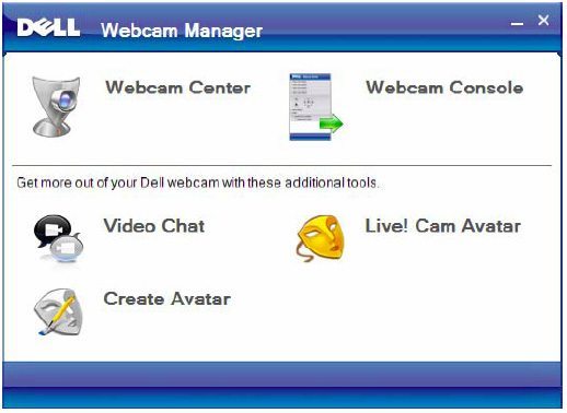 Programs included shown on Webcam Manager
