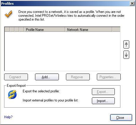 Wireless Connection Profiles