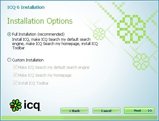 ICQ Installation Options